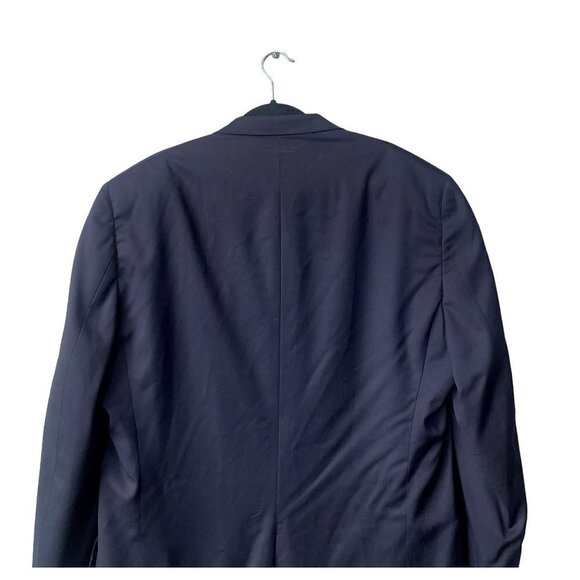 Hart Schaffner & Marx Gold Trumpeter Wool 46L Navy Blue Gold Button Suit Blazer - Picture 5 of 11